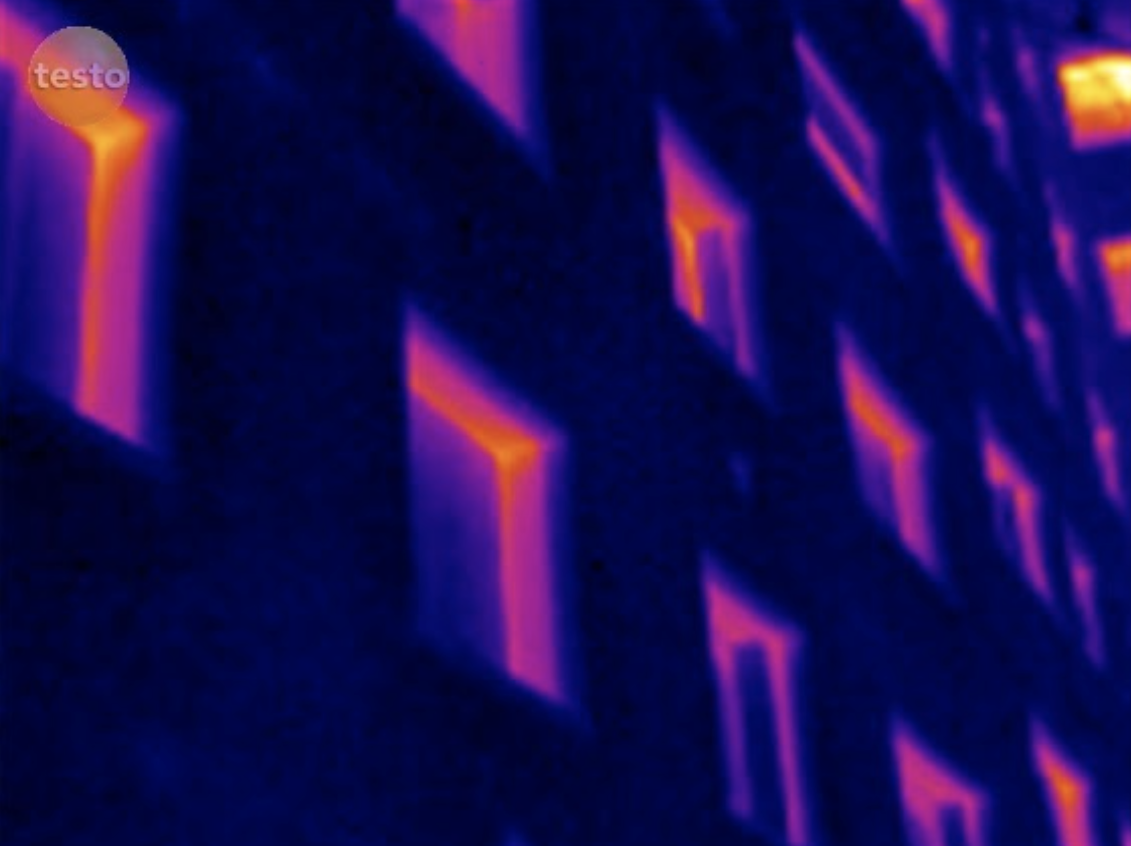 Image thermique d'un immeuble